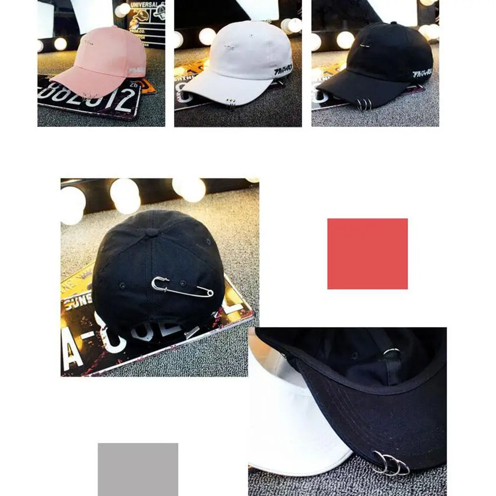 Бейсбольная кепка с металлическим кольцом универсальная Кепка Kpop K Pop в стиле хип