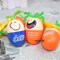 20pcs eggs shape cute cartoon ballpoint pens with keychain small gifts childrens prizes 0 7mm free shipping