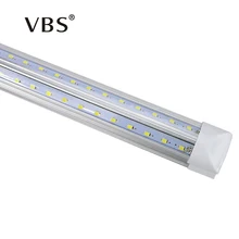 2ft светодиодный светильник AC110V 220V T8 570 мм V-shape Интегрированный Светодиодный Флуоресцентный светильник 270 градусов освещение теплый/холодный белый+ аксессуары