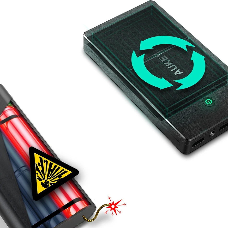 AUKEY 20000 мАч быстро Универсальный Мобильные аккумуляторы с двумя USB Портативный
