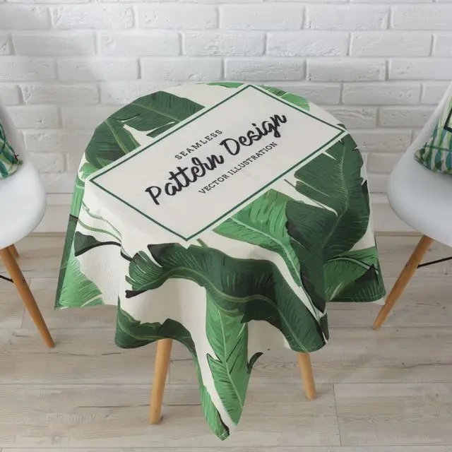 

Скатерть из хлопка и льна с растительным принтом в пасторальном стиле, многофункциональная скатерть на стол по индивидуальному заказу, 2019