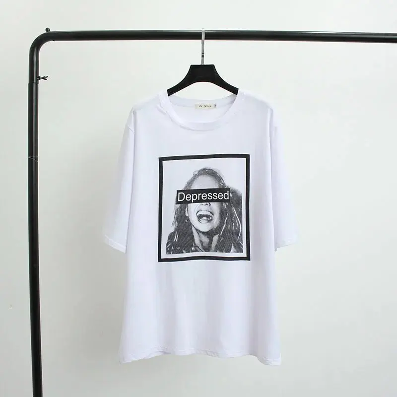 2019 плюс Размеры Для женщин футболки летняя одежда модные Повседневное свободные