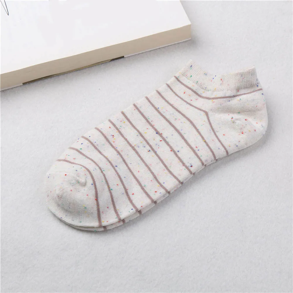 Модные женские носки в полоску удобные повседневные спортивные с принтом calcetines