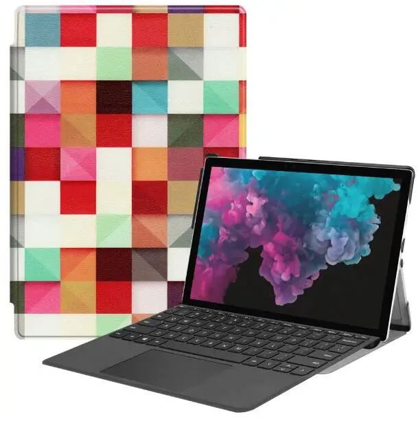 Роскошный Ультратонкий флип-чехол-книжка с подставкой для microsoft Surface Pro 4 5 6 Pro4 1724/Pro5 1796 /Pro6 - Цвет: 3color