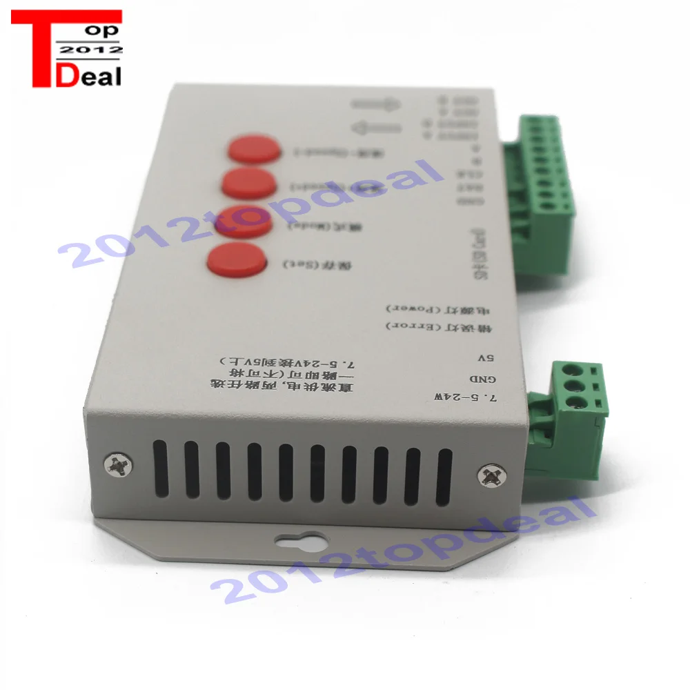 LED T1000S 128 SD Card Pixels Controller DC5~24V for WS2801 WS2811 WS2812B LPD6803 2048 strip light lamp | Освещение