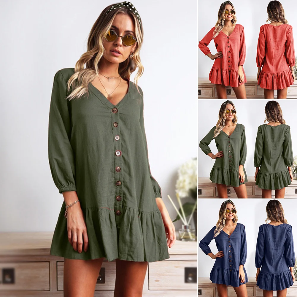 Женская Повседневная осенняя одежда с длинным рукавом и v образным вырезом| |