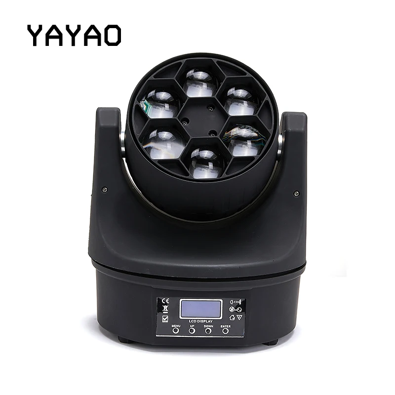 

YaYao LED Stage Lights 6x15w Super Moving Head Beam Light Perfect Effect for DJ Disco Party RGBW 90W