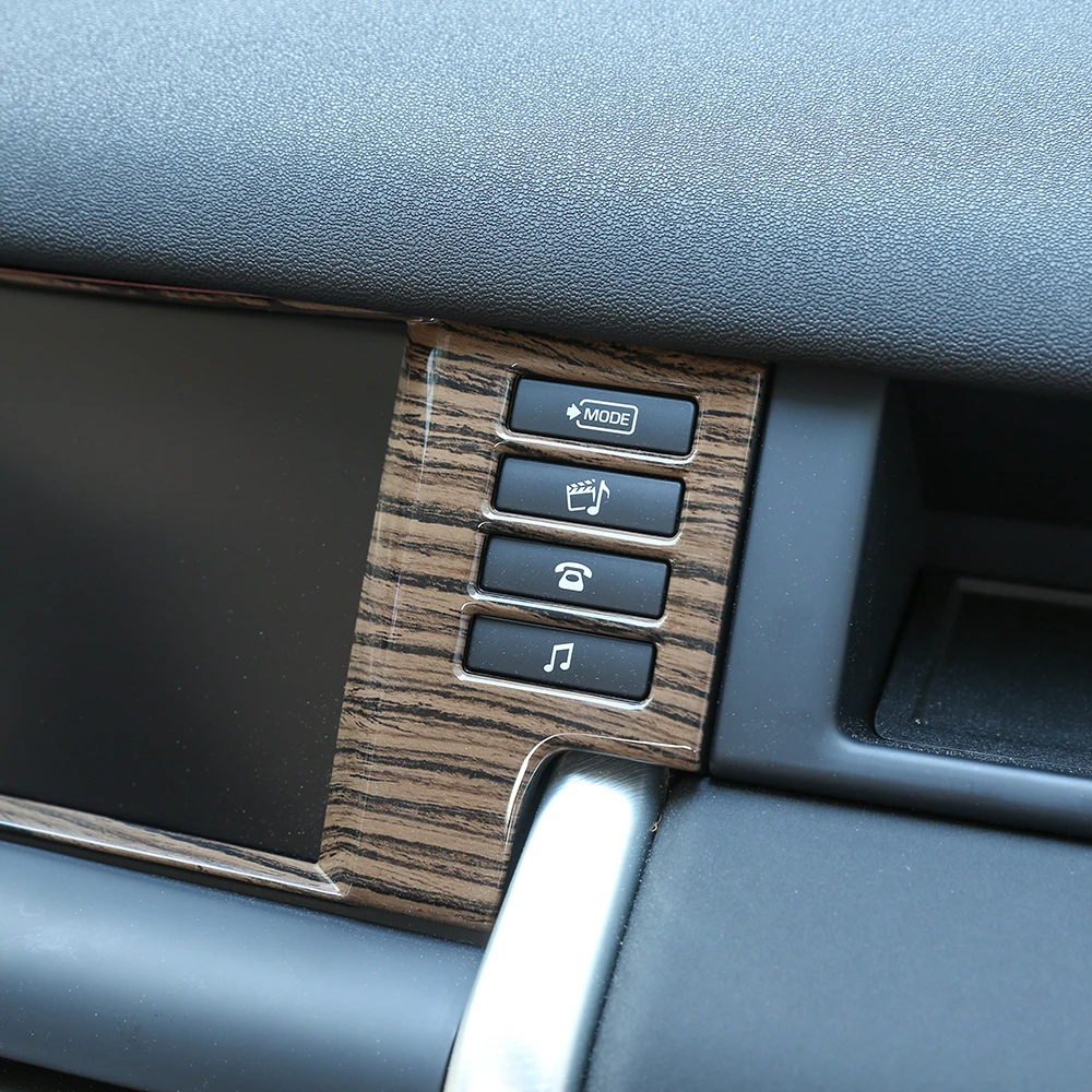 1 Pcs Sands Wood Grain Navigation Box Frame Cover Trim For Land Rover Discovery Sport 2015-2017 Car Accessories ABS | Автомобили и