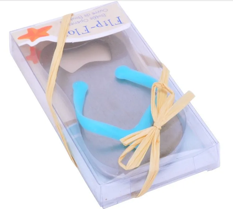 Pop the Top' Flip Flop Bottle Opener 200 pcs/lot Wedding Favors Gift Bule Color Fedex Free Shipping | Дом и сад