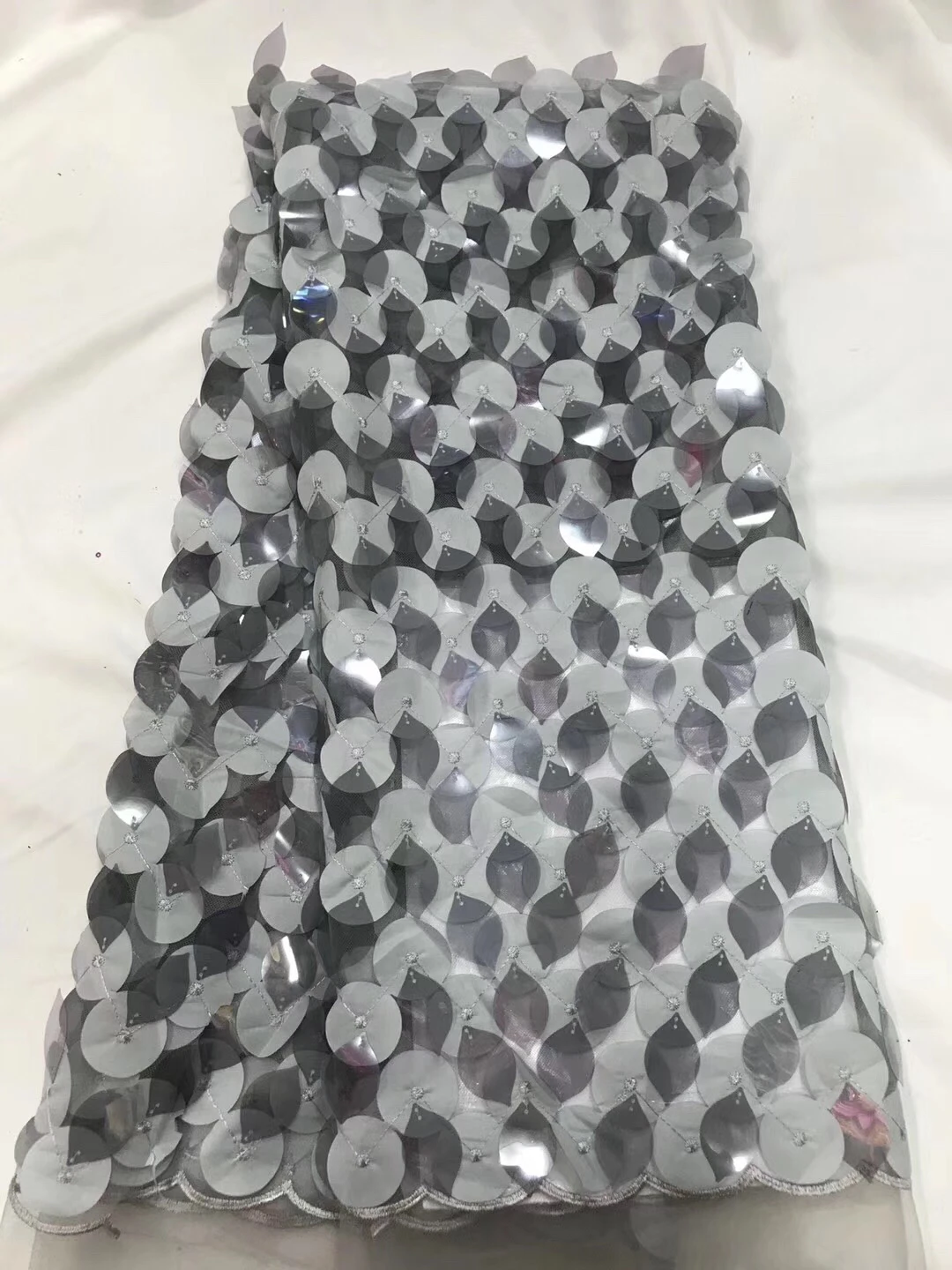 Африканская кружевная ткань нигерийская с блестками французская 2019