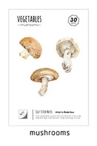 Mushrooms EZONE растительная липкая заметка дизайн каваи цветная капуста/грибы/Горох Блокнот N раз стикер Закладка школьные принадлежности - Цвет: Mushrooms