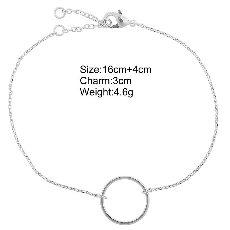 Акция 1 шт. посеребренный браслет из нержавеющей стали с открытым кольцом для