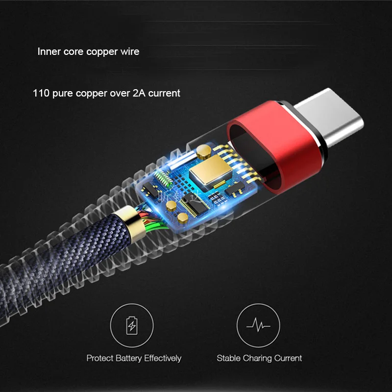 1 м 2 м 3 м данных USB быстрое зарядное устройство зарядки тип-c кабель для samsung galaxy S8 S9 Plus Note 9 Xiaomi Mi 8 происхождения короткий длинный провод шнур