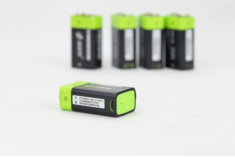 ZNTER 9В 600 мАч USB перезаряжаемая батарея S19 литий-полимерная для микрофона Прямая