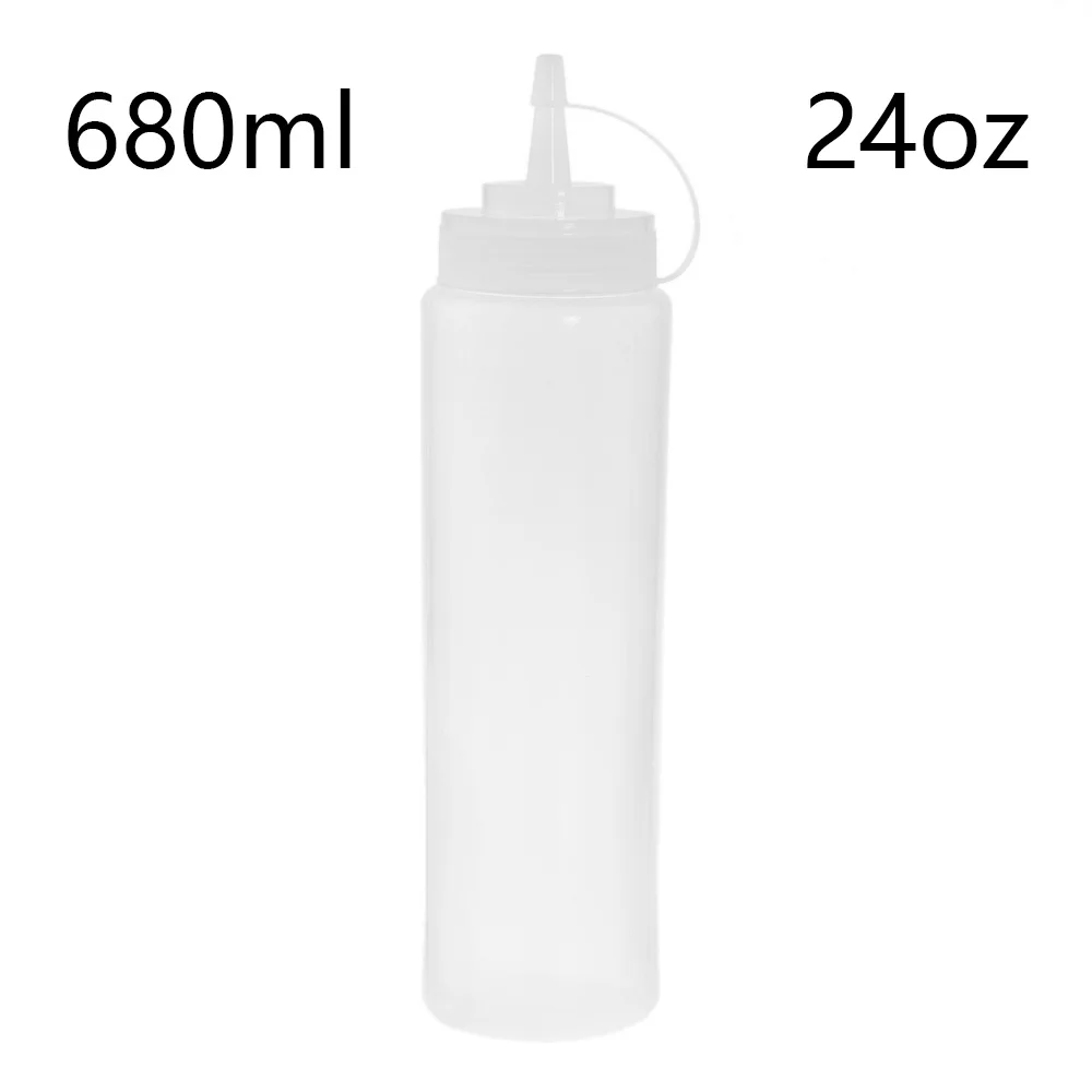 24 oz Кухонная бутылка, аксессуары для приготовления пищи, горчичный уксус, салатное масло для соуса, Диспенсер, кетчуп, банка - Цвет: 24 oz