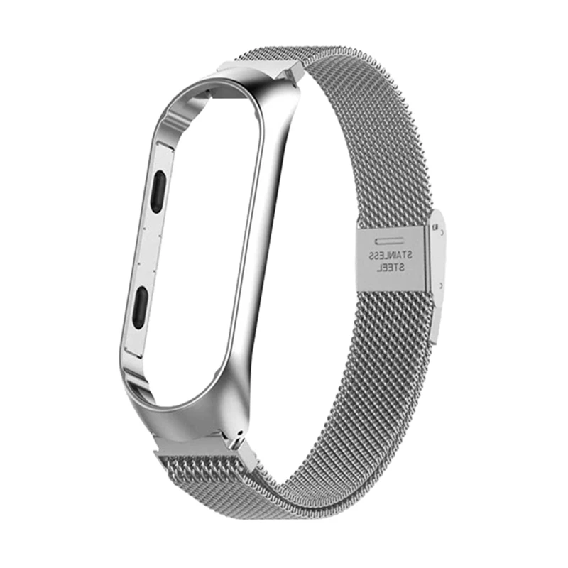 Mi Band 3 4 браслет для Xiaomi металлический ремешок на запястье из нержавеющей стали