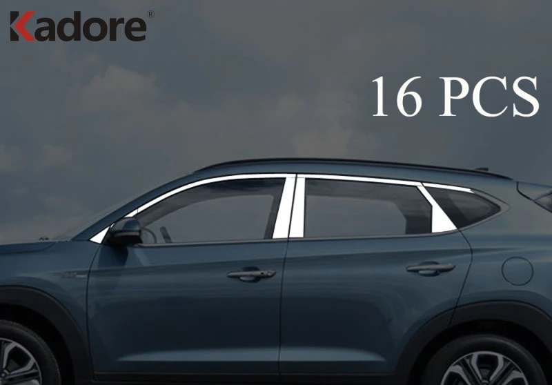 Для Hyundai Tucson 2015 2016 2017 2018 оконные столбы из нержавеющей стали крышка отделка литье