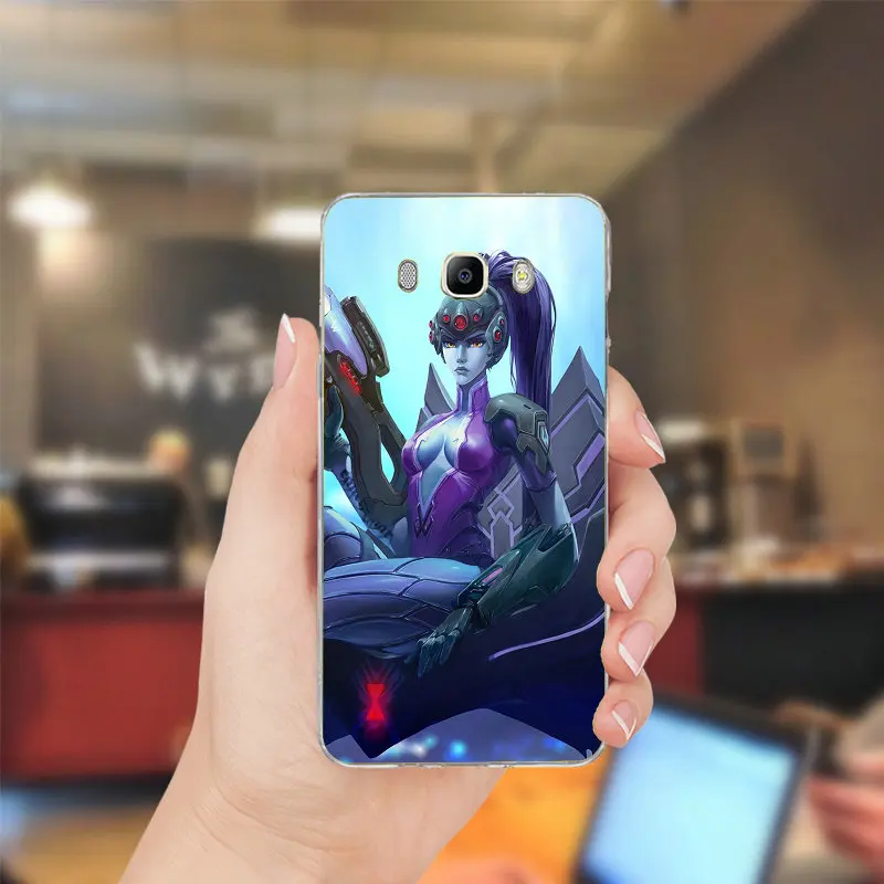 Вдоводел Overwatchs работа мягкого ТПУ прозрачный мобильный телефон чехлы для Samsung