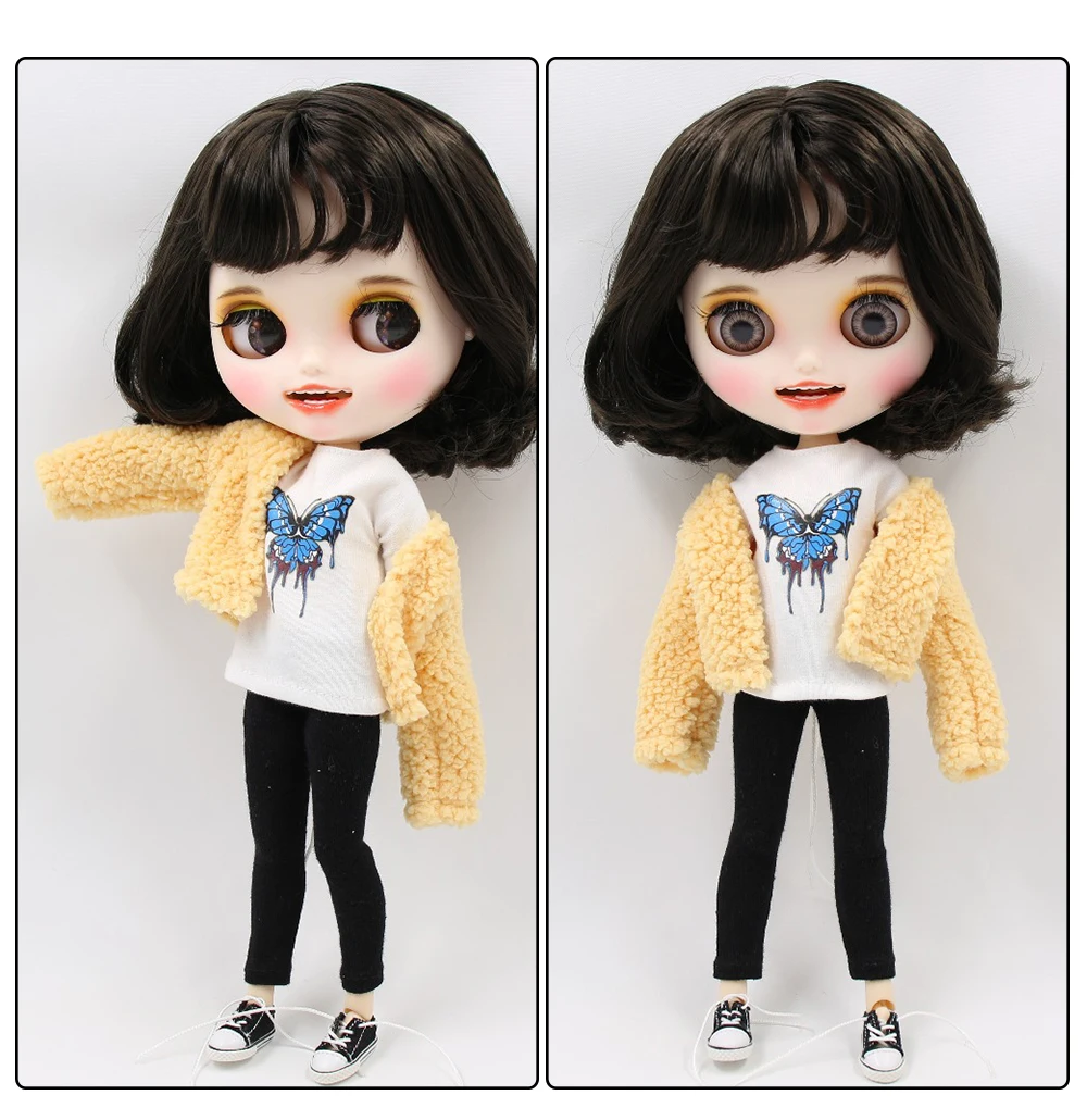 ICY factory шарнирная кукла blyth toy индивидуальные лица 30 см пользовательские куклы белая кожа сустава тела матовое лицо с зубами брови