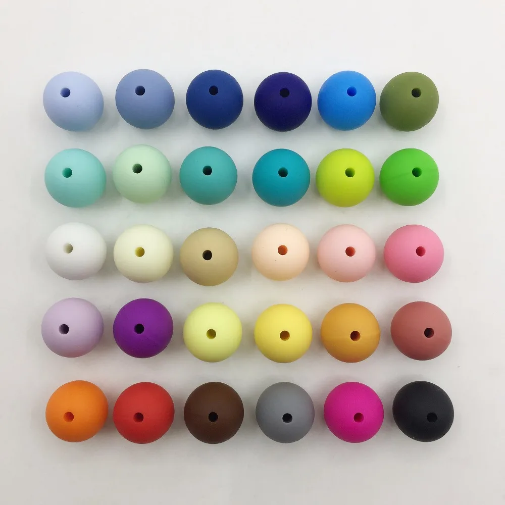

Wholesales 1000pcs Silicone Bead Chewed Silicone teething Beads for Baby chew BPA free ,FOOD silicone material for Silicone bead