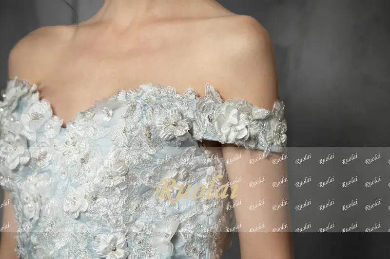 Новое поступление длинное вечернее платье с 3D цветочной аппликацией фатиновые