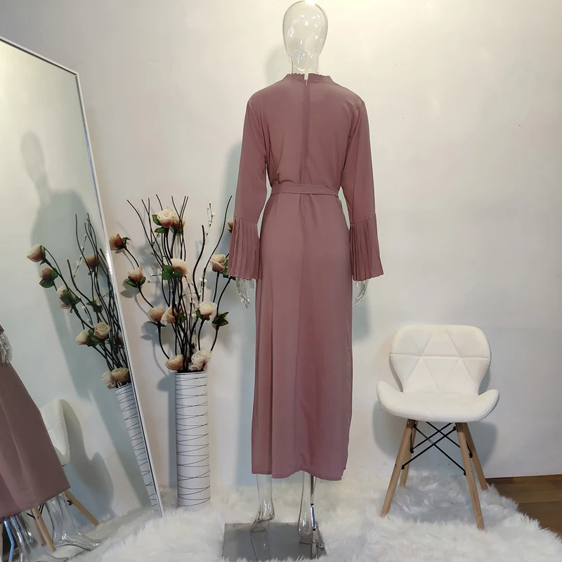 Мусульманское платье Рамадана кафтан арабское хиджаб турецкое Tesettur Elbise Robe Musulmane