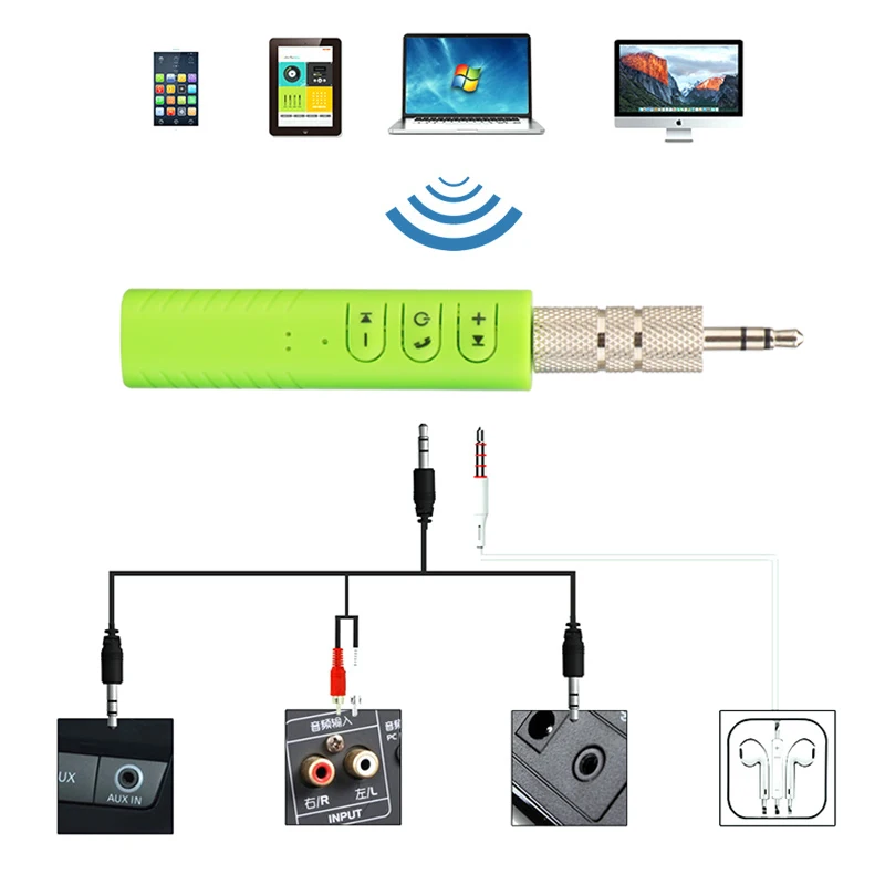 Фото Wireless Bluetooth Aux Audio Receiver Adapter 4.1 Handsfree Car Kit 3.5mm jack Hands Free Music Электроника Wireless Bluetooth Aux Audio Receiver Adapter 4.1 Handsfree Car Kit 3.5mm jack Hands Free Music Электроника