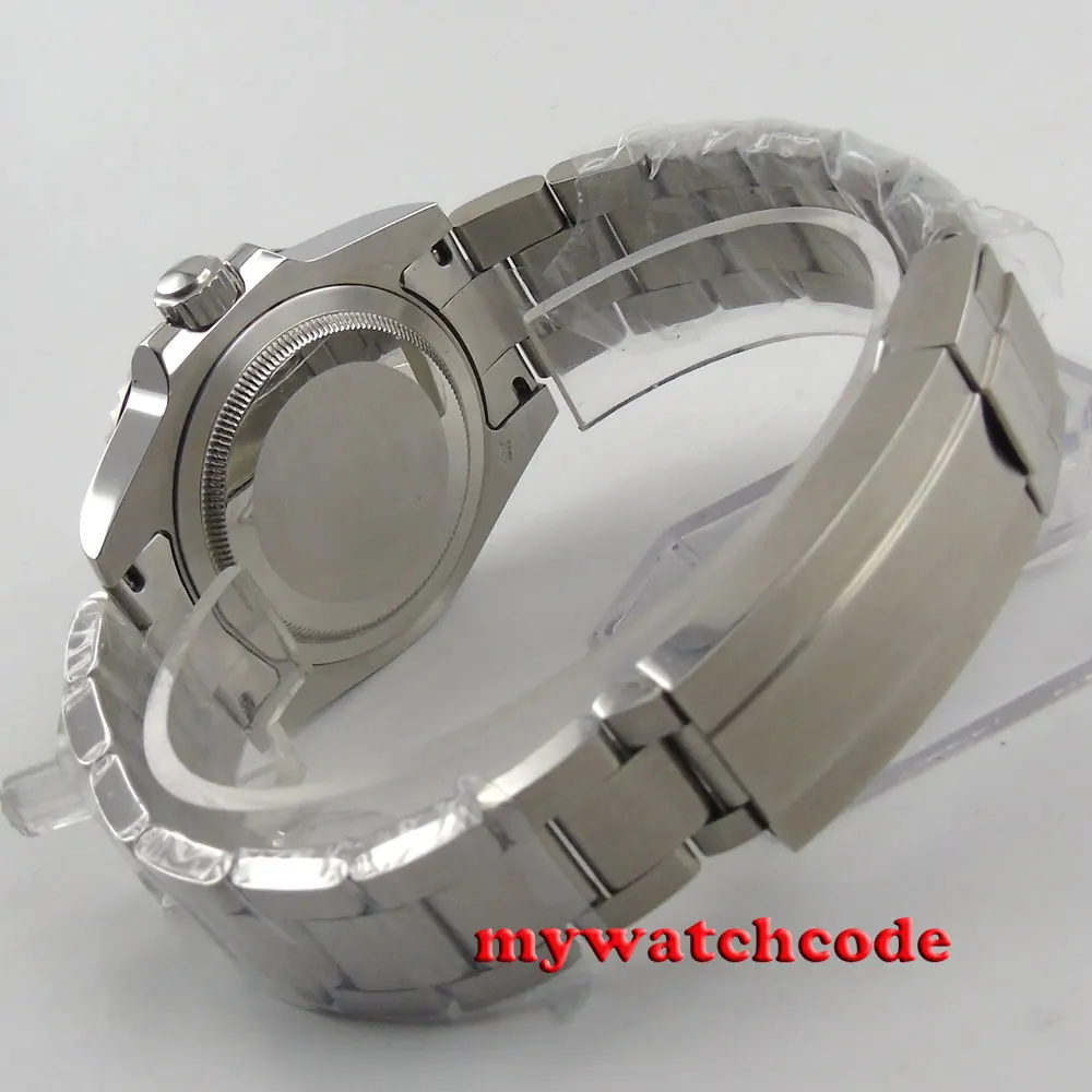 Мужские автоматические часы 40 мм Bliger с черным стерильным циферблатом