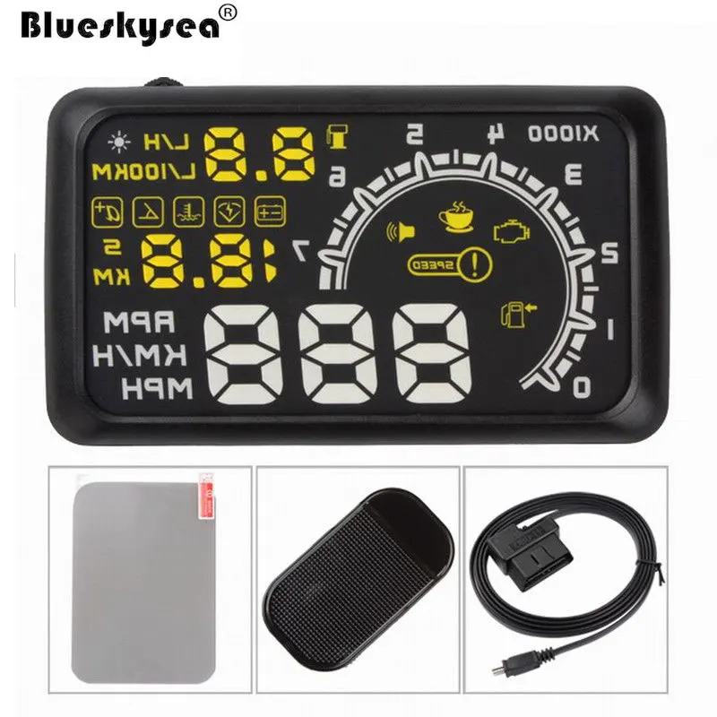Hud Obd Head up Дисплей автомобиля Obd2 умный датчик Кош Computador де Dordo Velocimetro Авто Спидометр