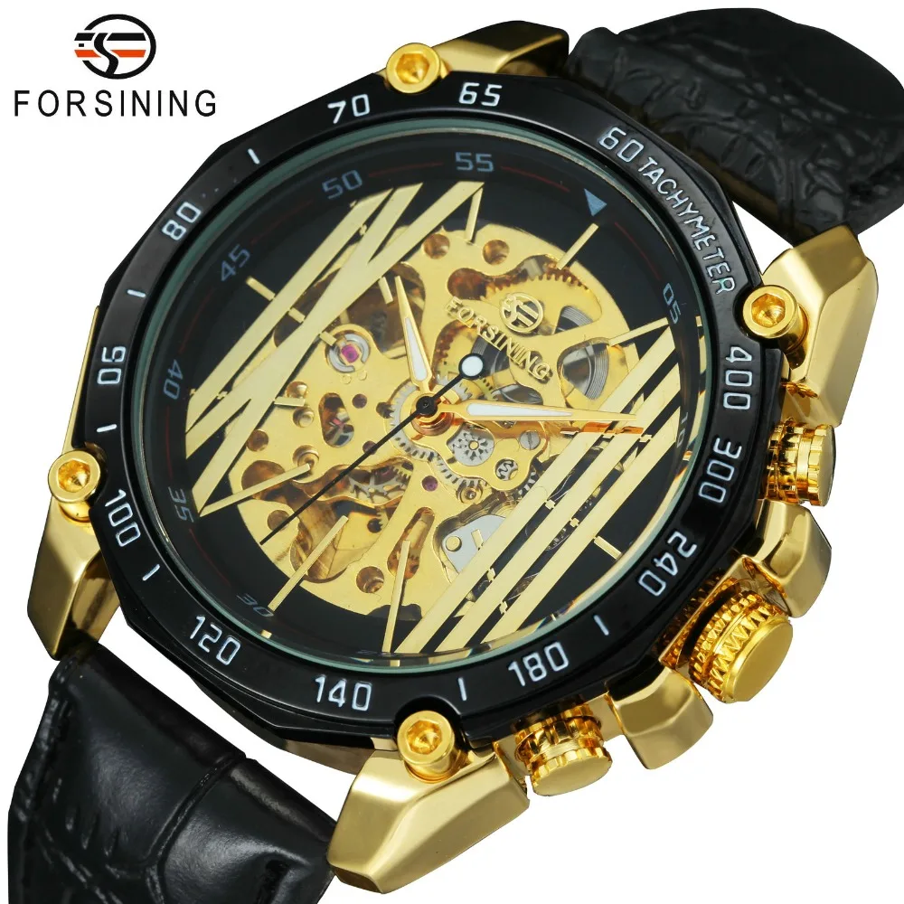Модные спортивные часы для мужчин автоматические механические люксовый бренд