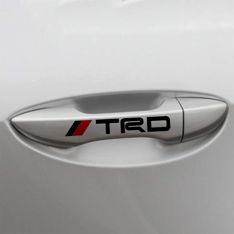 4pcs Car-styling TRD Logo Door Handle Reflective Car Stickers Personality Character Decoration styling door handle | Автомобили и