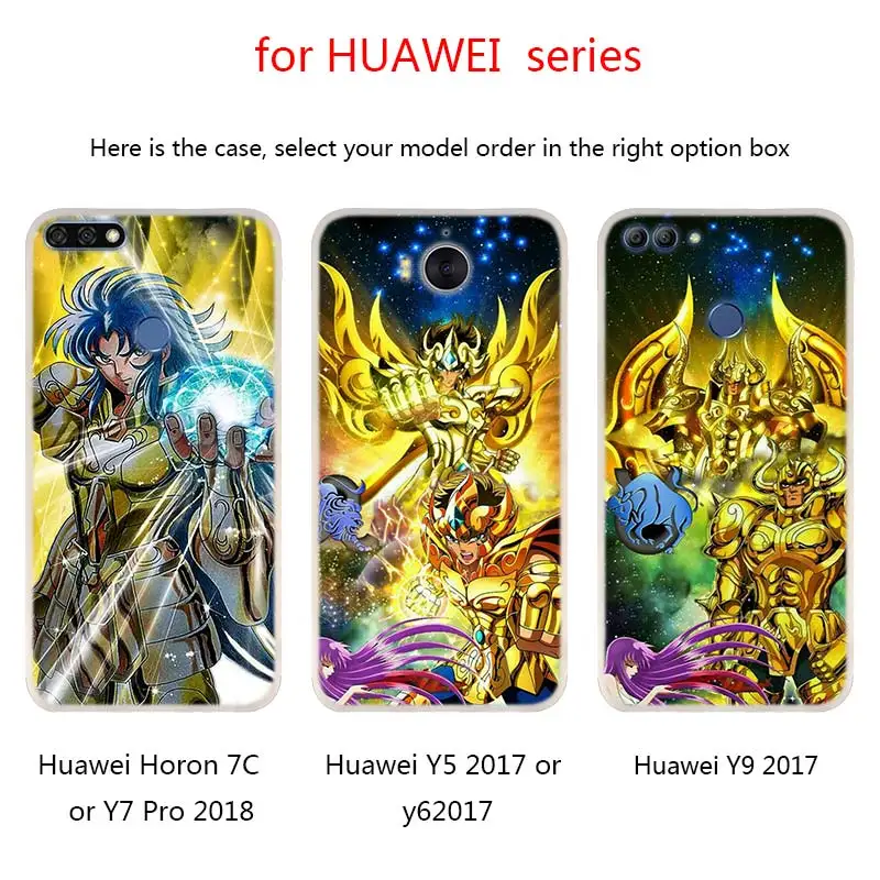 Телефонные чехлы Saint Seiya для Huawei Mate 30 20 10 Lite Pro мягкий силиконовый чехол Y9 2019 2018 Nova 5T