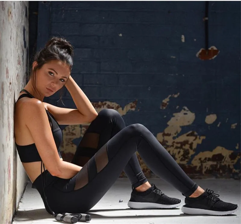 Женские Штаны Для Йоги высокой упругой фитнес спортивные Леггинсы Колготки