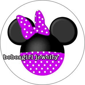 20787 cartoon mouse dsney glass Snap button photo glass cabochon for girls gift GS9778 - Окраска металла: 20787