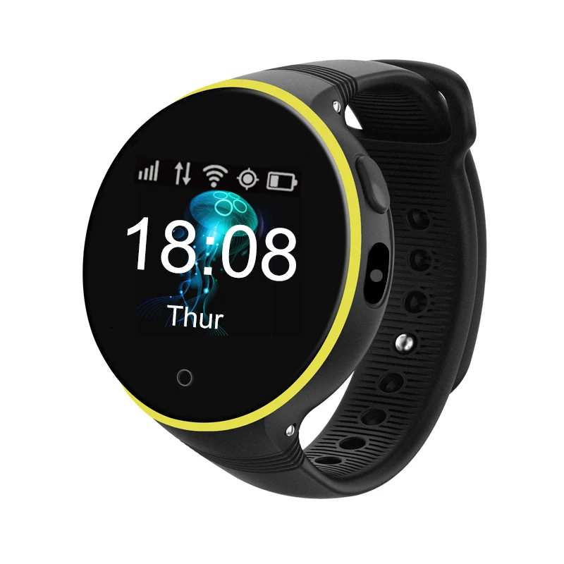 Diggro S668A gps LBS Wifi умные часы 1,22 ''Bluetooth 2,0 Детские умные часы жизнь водонепроницаемый Поддержка ответ на вызов SOS Вызов расположение - Цвет: Black