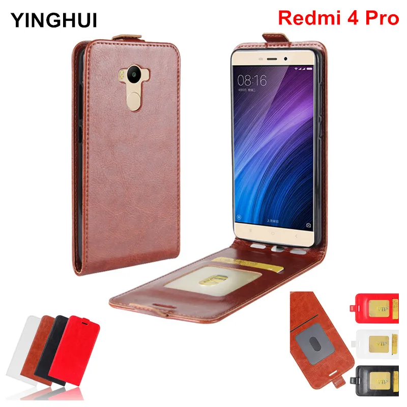 Luxury Vertical Flip Case Cover for Xiaomi Redmi 4 Pro Prime Coque Funda Capa Phone Cases PU Leather | Мобильные телефоны и