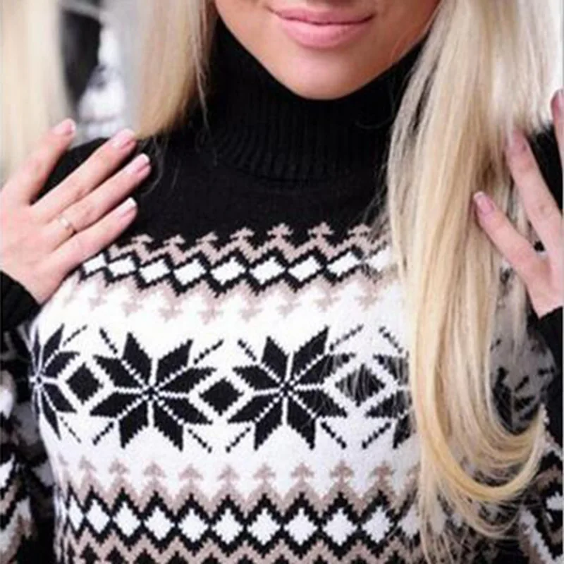 NIBESSER 2018 New Autumn Winter Sweater Women Long Sleeve Dress Turtleneck Pullover Female Patchwork Drop Shipping | Женская одежда