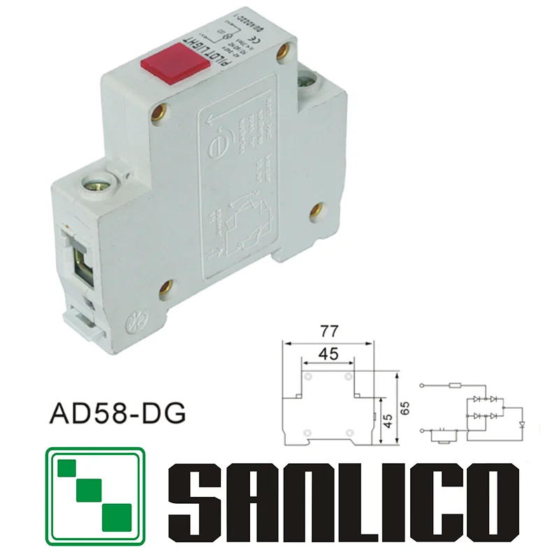 Din рейка Тип светодиодный индикаторная лампа сигнальная AD58DG AD16DZ47 AD56DZ47 AD56DG|lamp