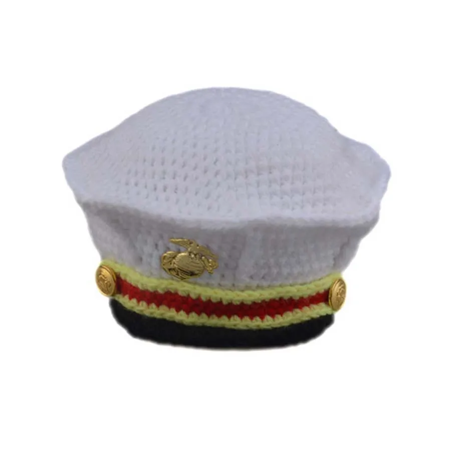 Keenomommy морской корпус для маленьких мальчиков, вязаная шапка и пеленка, USMC, реквизит для фотосессии новорожденных, вязанный крючком Детский костюм, наряд, H303