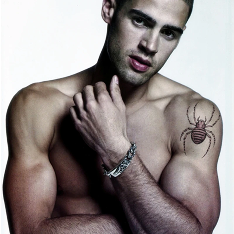 SHNAPIGN Милая паук временная татуировка боди арт на руку флеш тату наклейки 17*10 см водостойкая искусственная