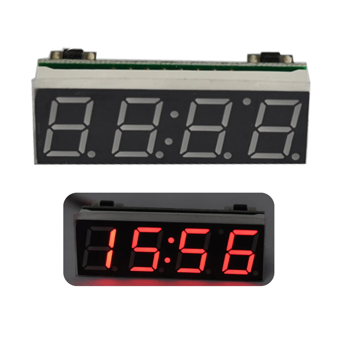 Backlit Red 3 в 1 светодиодный DIY цифровой модуль температуры и напряжения электронные часы высокой точности DC 7-20 в - Цвет: Backlit Red