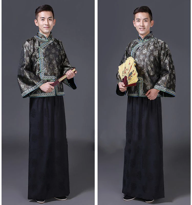 Китайский Мужской Cheongsam Tang костюм, костюм, Восточный Hanfu мужской vestido, традиционный китайский древний династии Цин, gar men t