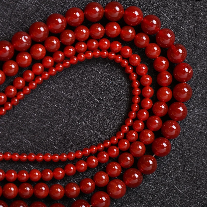 Магия бусины в виде рыбок Лидер продаж из Красного Оникса круглый натуральный