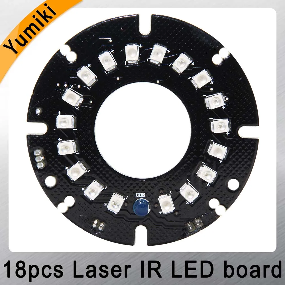 Yumiki Infrared 18*Laser IR LED board for Night Vision Dome IP CCTV Camera Security Surveillance Cameras(Diameter: 54mm)