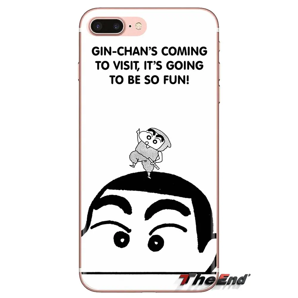 Прозрачные мягкие чехлы Crayon Shin Chan для Samsung Galaxy S3 S4 S5 Mini S6 S7 Edge S8 S9 S10 Plus Note 3 4 5 8 9 |