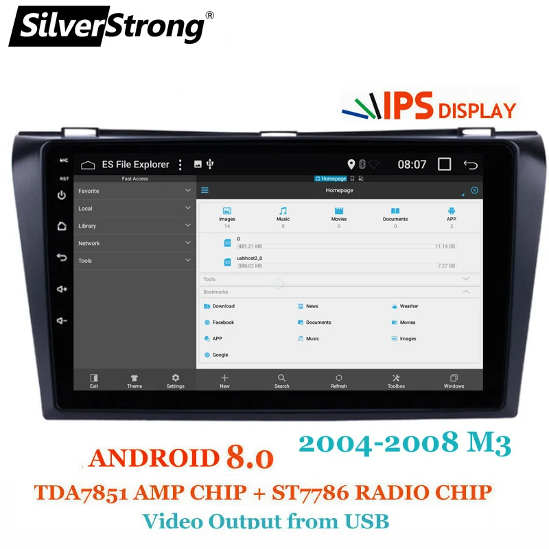 SilverStrong Android8.0 9 дюймов Автомобильный DVD для Mazda 3 Axela ips радио автомобиль Android 8 0 с