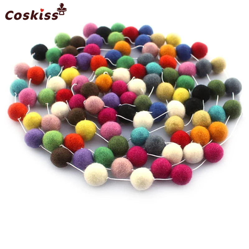 DIY домашний декор шерстяные войлочные шарики 20 мм смешанные цвета 100% шерсть