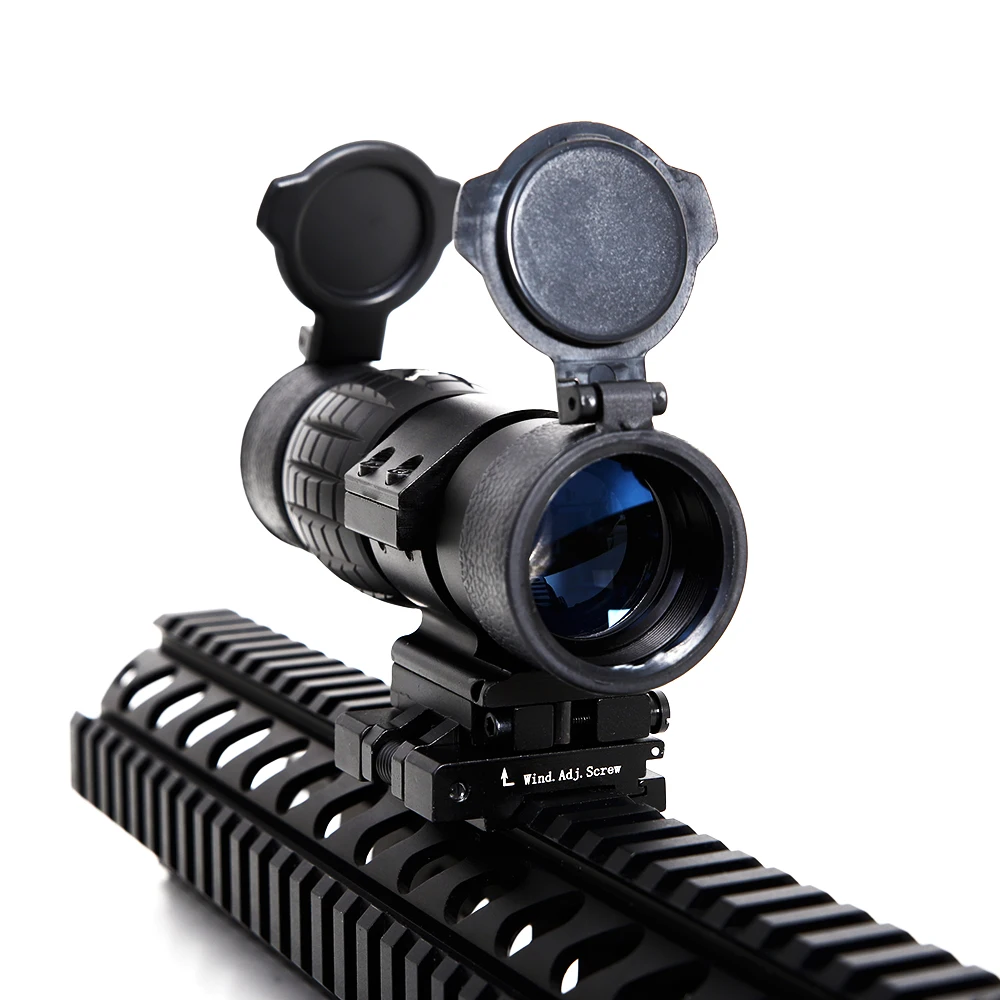 Tactical ET Style 4X FXD Magnifier scopes with Adjustable QD Mount Sight Scope 20mm Picatinny Weaver tactical softair hunting