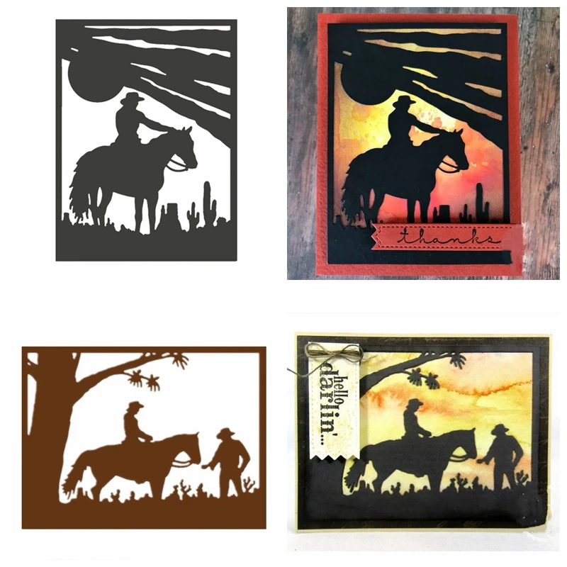 

Cool West Cowboy Metal Cutting Dies Stencils For DIY Scrapbooking Photo Album Decorative Embossing Paper Card Craft Die Cut 2019