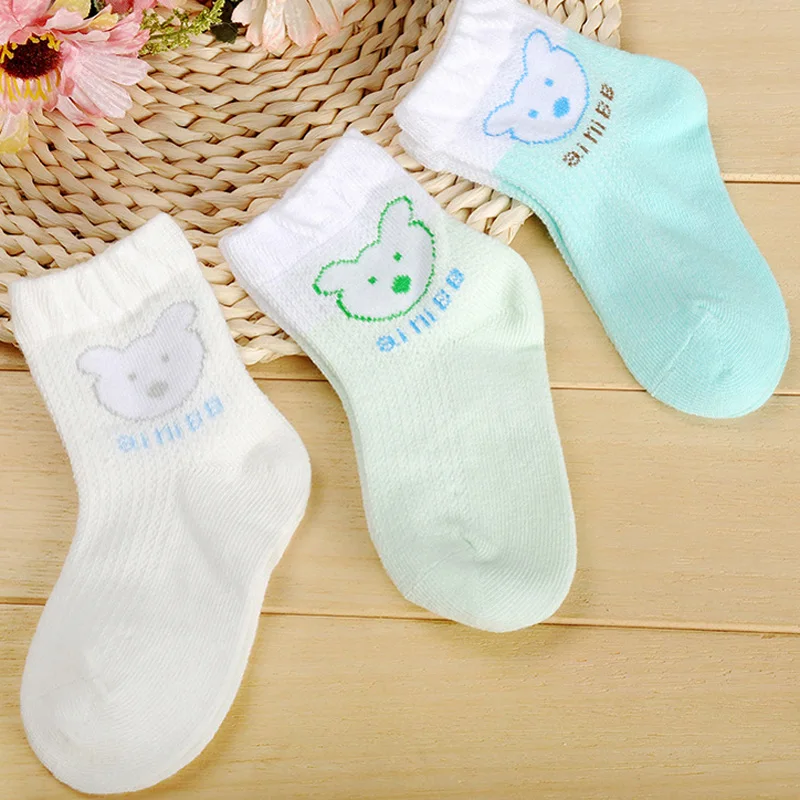 6 Pairs/Lot Baby Socks for 0 to 12 Months Infant Children Kids Girls Boys Animal Style Bear Cartoon Newborn Floor Cotton | Детская